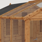 Mercia Traditional Apex Wooden Greenhouse Combi Shed 8 x 6 thumbnail