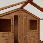 Mercia Traditional Apex Wooden Greenhouse Combi Shed 10 x 6 thumbnail
