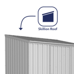 Absco Space Saver Titanium Pent Metal Shed 7 x 5 (Zinc) thumbnail