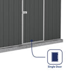 Absco Space Saver Titanium Pent Metal Shed 7 x 5 (Monument) thumbnail