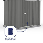 Absco Regent Metal Shed 7 x 5 (Woodland Grey) thumbnail