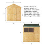 Mercia Woodsman Shiplap Apex Wooden Shed 6 x 6 thumbnail