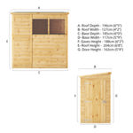 Mercia Woodsman Shiplap Pent Wooden Shed 6 x 4 thumbnail
