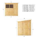 Mercia Woodsman Shiplap Pent Wooden Shed 6 x 6 thumbnail