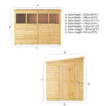 Mercia Woodsman Shiplap Pent Wooden Shed 8 x 6 thumbnail