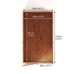 Mercia Woodsman Shiplap Pent Wooden Shed 10 x 6 thumbnail