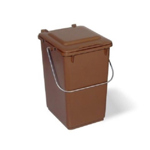Kitchen Waste Caddy Bin 10Ltr Brown thumbnail
