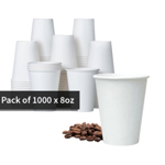 8oz White Paper Cups thumbnail