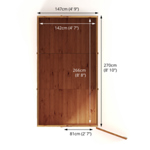 Mercia Shiplap Apex Wooden Shed 9 x 5 thumbnail