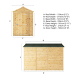 Mercia Shiplap Apex Wooden Shed 10 x 5 thumbnail