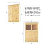 Mercia Shiplap Pent Wooden Shed 4 x 4 thumbnail