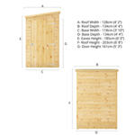 Mercia Shiplap Pent Wooden Shed 4 x 4 - Windowless thumbnail