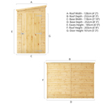 Mercia Shiplap Pent Wooden Shed 8 x 4 - Windowless thumbnail
