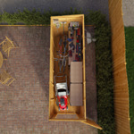 Mercia Shiplap Pent Wooden Shed 12 x 4 - Windowless thumbnail