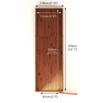 Mercia Shiplap Pent Wooden Shed 12 x 4 - Windowless thumbnail