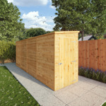 Mercia Shiplap Pent Wooden Shed 16 x 4 - Windowless thumbnail