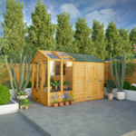Mercia Woodsman Apex Greenhouse Combi Shed 10 x 6 - Glass Glazing thumbnail