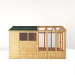 Mercia Woodsman Apex Greenhouse Combi Shed 12 x 6 - Glass Glazing thumbnail