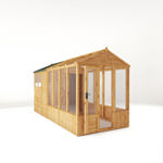 Mercia Woodsman Apex Greenhouse Combi Shed 14 x 6 - Glass Glazing thumbnail