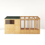 Mercia Woodsman Apex Greenhouse Combi Shed 14 x 6 - Glass Glazing thumbnail