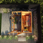 Mercia Woodsman Apex Greenhouse Combi Shed 8 x 8 - Glass Glazing thumbnail