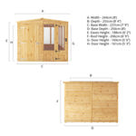 Mercia Woodsman Apex Greenhouse Combi Shed 8 x 8 - Glass Glazing thumbnail
