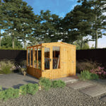 Mercia Woodsman Apex Greenhouse Combi Shed 8 x 8 - Glass Glazing thumbnail