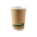 16oz Kraft Compostable Double Wall Cups thumbnail