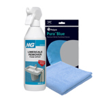 HG Limescale Remover Foam Spray with Microfibre Cloth & Protective Gloves thumbnail