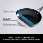 Ninja ZEROSTICK Stainless Steel 26cm Saute Pan with Lid C60126UK thumbnail