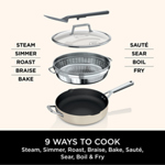 Ninja Foodi 9-in-1 PossiblePan with ZEROSTICK (Vanilla Bean) CW102WHUK thumbnail