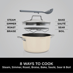 Ninja Foodi 8-in-1 PossiblePot with ZEROSTICK (Vanilla Bean) CW202WHUK thumbnail