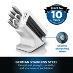 Ninja StaySharp Stainless Steel Knife Set & Plastic Block (6-Piece Set) K62006EUWH thumbnail