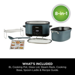 Ninja Foodi 8-in-1 PossibleCooker Slow Cooker & Multi-Cooker (Sea Salt Grey) MC1001UK thumbnail