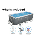 Bestway 13.6ft Power Steel Rectangular Pool Set thumbnail