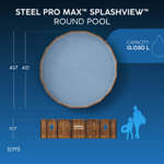 Bestway 14ft Steel Pro Max Round Splashview Pool Set thumbnail