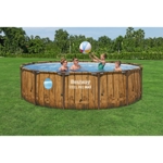 Bestway 14ft Steel Pro Max Round Splashview Pool Set thumbnail
