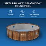 Bestway 14ft Steel Pro Max Round Splashview Pool Set thumbnail