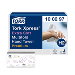 Tork 100297 Xpress Extra Soft Multifold 2 Ply White Hand Towels thumbnail