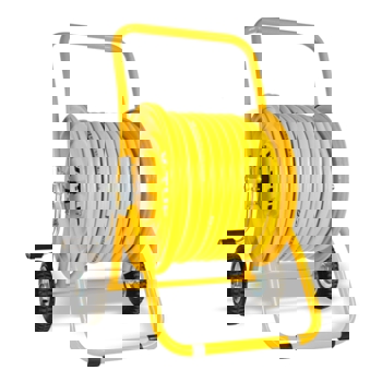 V-TUF MANUAL WIND - HOSE REEL TROLLEY FITTED with 25m 3/4 Washflex Pro Hose