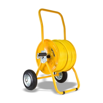V-TUF MANUAL WIND - HOSE REEL TROLLEY FITTED WITH 100m 1/2 Washflex Pro Hose 