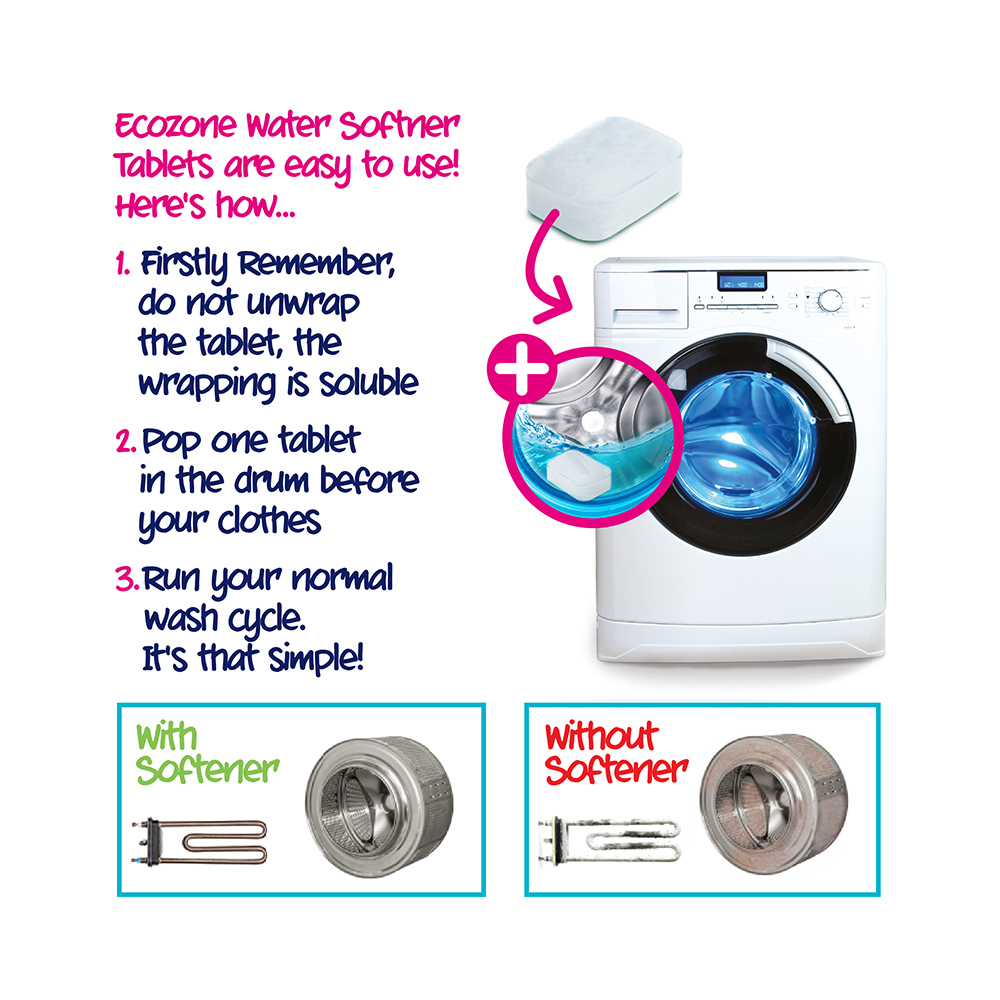 Ecozone Laundry Water Softener Tablets - Laundry Room - CleanStore